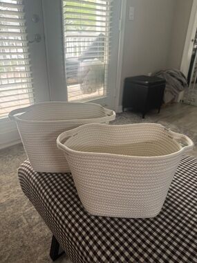 Threshold Cream Woven Rope Storage Baskets - Set of 2